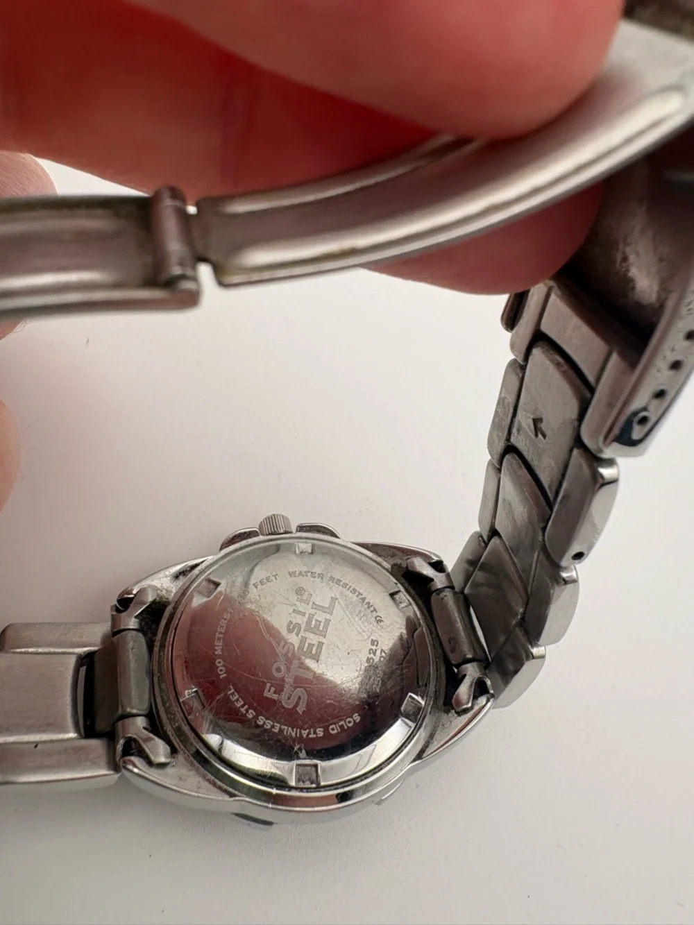 Fossil Steel‎ Women’s Silver Stainless Steel Watch Date Dial FS-2525
